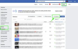 Paso 2 para hacer un directo en Facebook