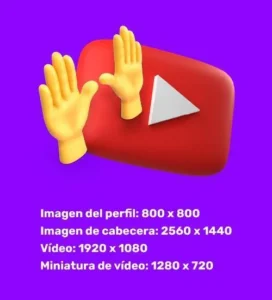 Tamaños para YouTube