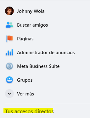 Configuración de página de Facebook