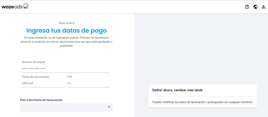 Ingresa tus datos de pago Ingresa tus datos de pago