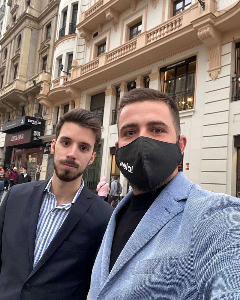 Jonay Cantero y Pablo Caballero momentos antes de comenzar la gala.