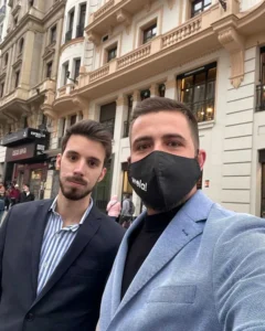 Jonay Cantero y Pablo Caballero momentos antes de comenzar la gala.