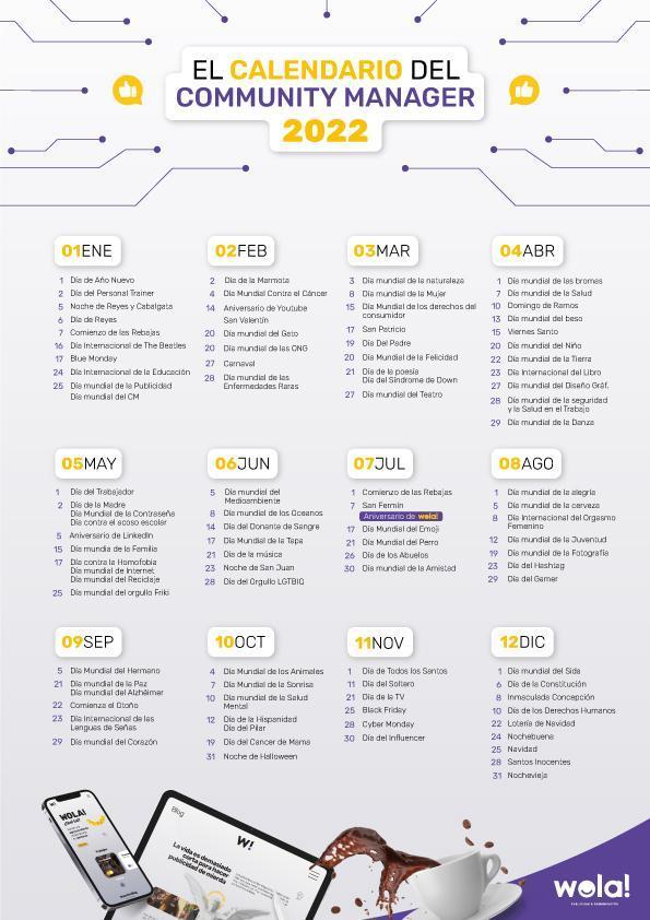Calendario Community Manager 2021