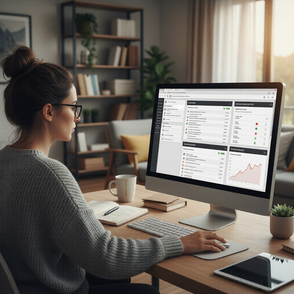 Persona haciendo SEO